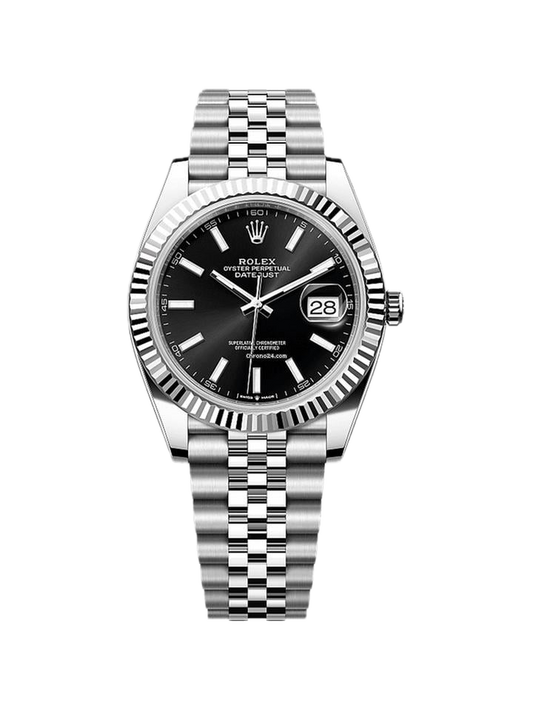 Super Clones Rolex Clean Factory Datejust 41mm Stainless Steel Silver Jubilee Bracelet Black Dial Caliber 3235 Swiss Movement