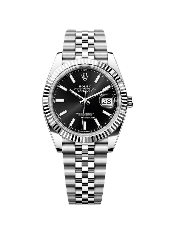 Super Clones Rolex The Most Premium ARF Factory Datejust 41mm Stainless Steel Silver Jubilee Bracelet Black Dial Caliber 3235 Swiss Movement