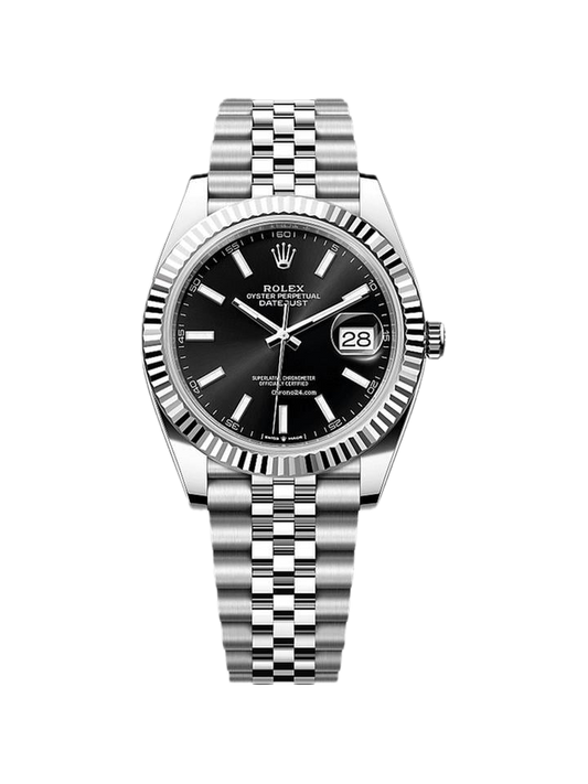 Super Clones Rolex The Most Premium ARF Factory Datejust 41mm Stainless Steel Silver Jubilee Bracelet Black Dial Caliber 3235 Swiss Movement