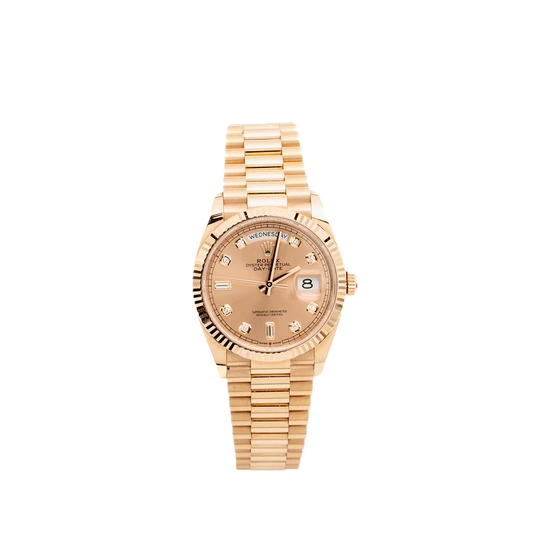 Super Clones Rolex Clean Factory Daydate 40mm Stainless Steel Rosegold Presidential Bracelet Rosegold Stone Figures Dial Caliber 3255 Swiss Movement