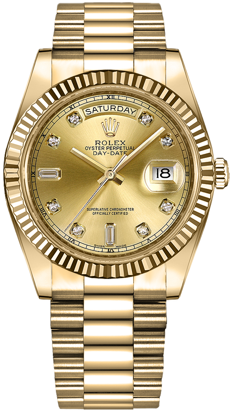 Super Clones Rolex Clean Factory Daydate 40mm Stainless Steel Gold Presidential Bracelet Gold Stone Figures Dial Caliber 3255 Swiss Movement
