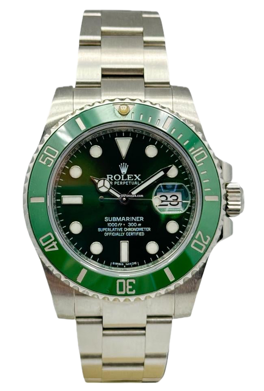 Super Clones Rolex Clean Factory Submariner Stainless Steel Silver Oyster Bracelet Hulk Dial Caliber 3235 Swiss Movement