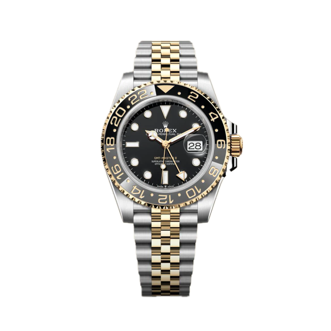 Super Clones Rolex The Most Premium ARF Factory GMT Master II Stainless Steel Silver-Gold 2 Tone Jubilee Bracelet Bruce Wayne Dial Caliber 3285 Swiss Movement