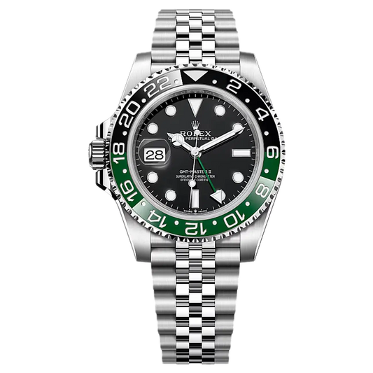 Super Clones Rolex Clean Factory GMT Master II Stainless Steel Silver Jubilee Bracelet Sprite Dial Caliber 3285 Swiss Movement