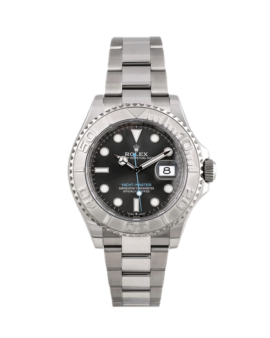Super Clones Rolex Clean Factory Yacht Master Stainless Steel Silver Oyster Bracelet Grey Dial Silver Bezel Caliber 3235 Swiss Movement