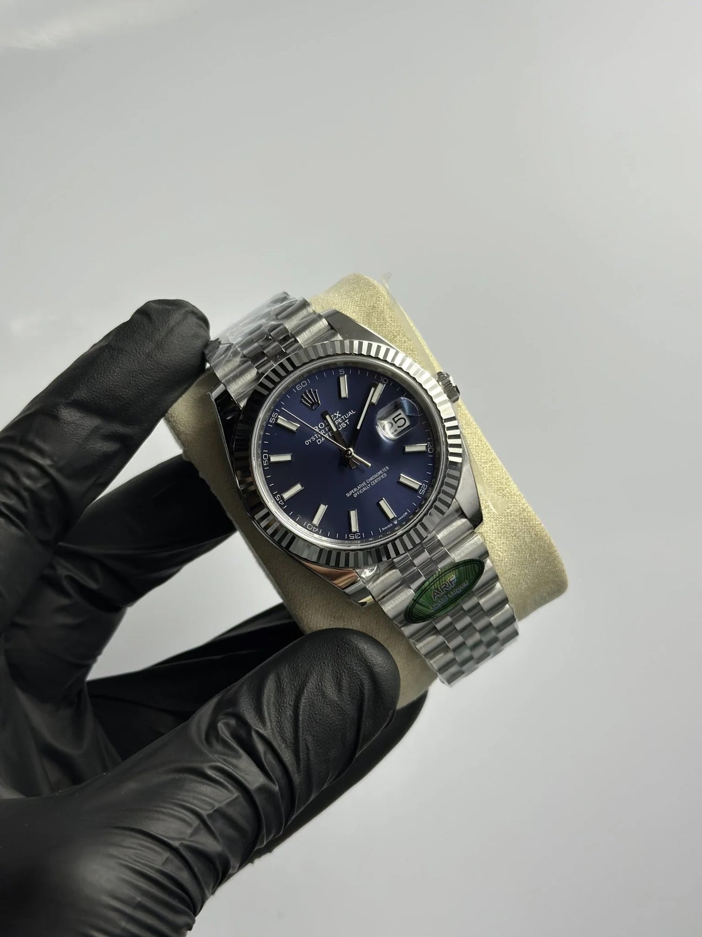 Super Clones Rolex The Most Premium ARF Factory Datejust 41mm Stainless Steel Silver Jubilee Bracelet Blue Dial Caliber 3235 Swiss Movement