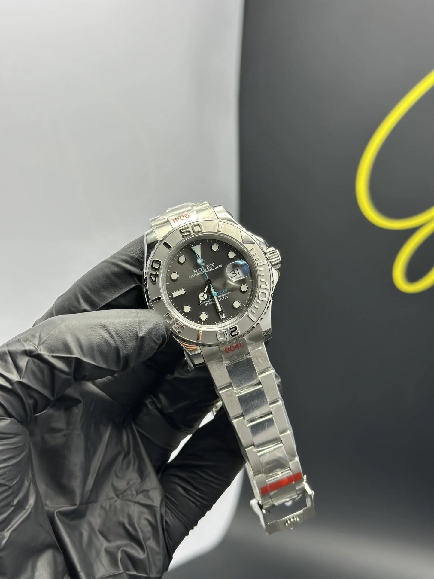Super Clones Rolex Clean Factory Yacht Master Stainless Steel Silver Oyster Bracelet Grey Dial Silver Bezel Caliber 3235 Swiss Movement