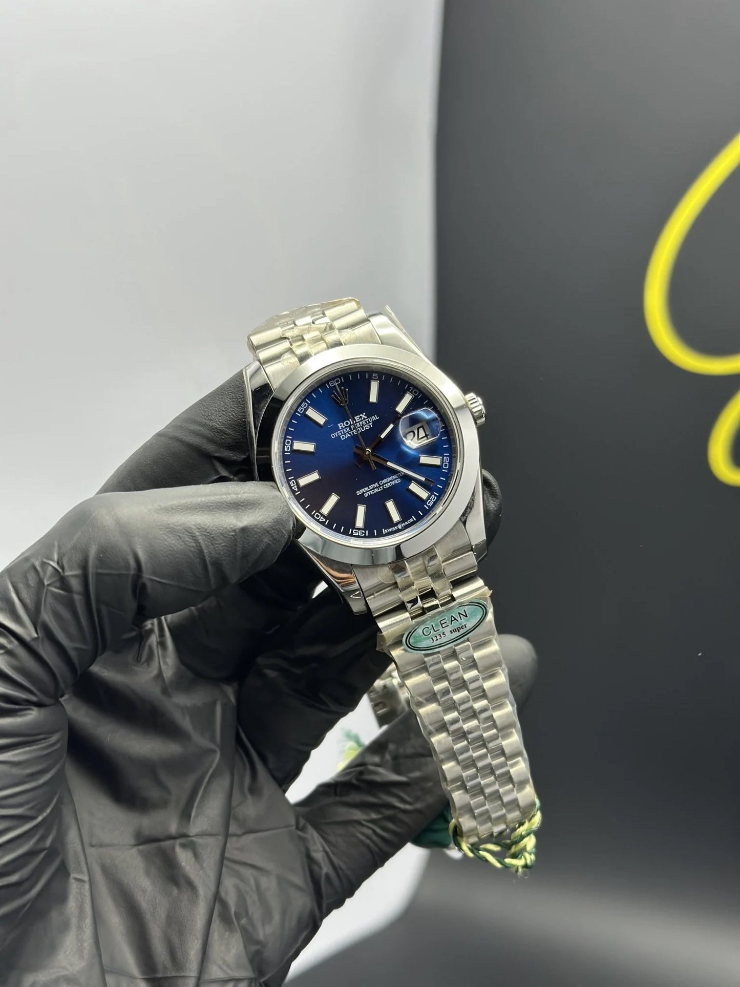 Super Clones Rolex Clean Factory Datejust 41mm Stainless Steel Silver Jubilee Bracelet Blue Dial Domed Bezel Caliber 3235 Swiss Movement