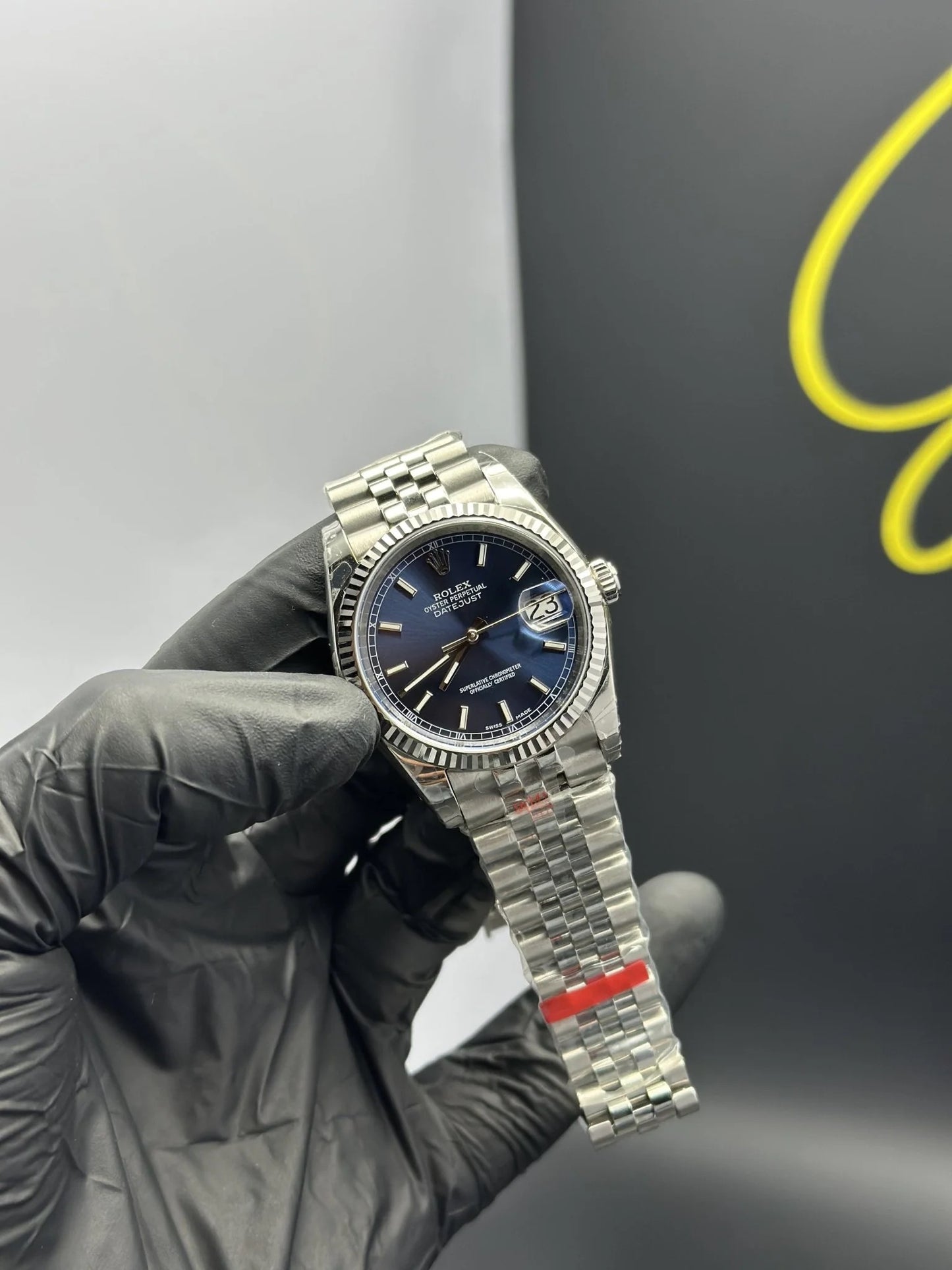 Super Clones Rolex Clean Factory Datejust 36mm Stainless Steel Silver Jubilee Bracelet Navy Blue Dial Caliber 3235 Swiss Movement