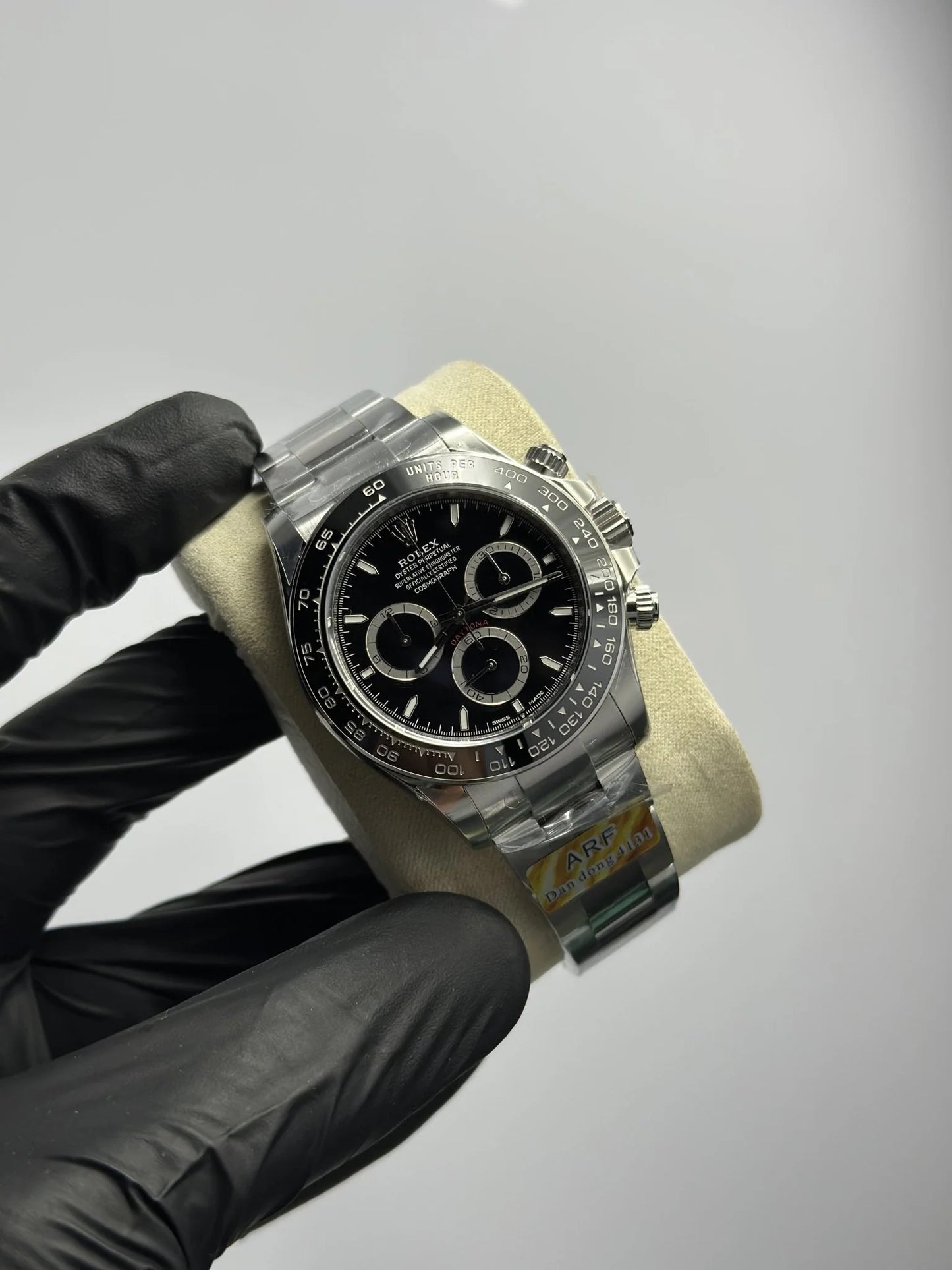 Super Clones Rolex The Most Premium ARF Factory Daytona Stainless Steel Silver Oyster Bracelet Godzilla Dial Caliber 4131 Swiss Movement