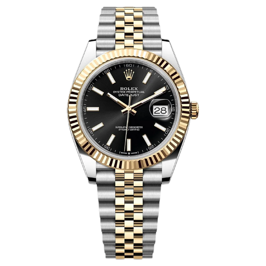 Super Clones Rolex The Most Premium ARF Factory Datejust 41mm Stainless Steel Silver-Gold 2 Tone Jubilee Bracelet Black Dial Caliber 3235 Swiss Movement