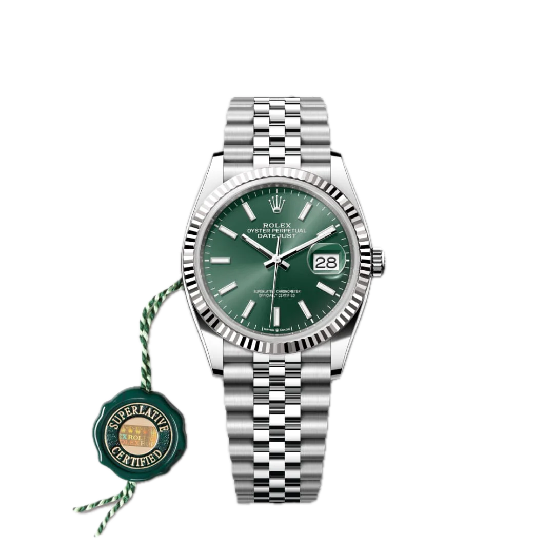 Super Clones Rolex The Most Premium ARF Factory Datejust 41mm Stainless Steel Silver Jubilee Bracelet Mint Green Dial Caliber 3235 Swiss Movement