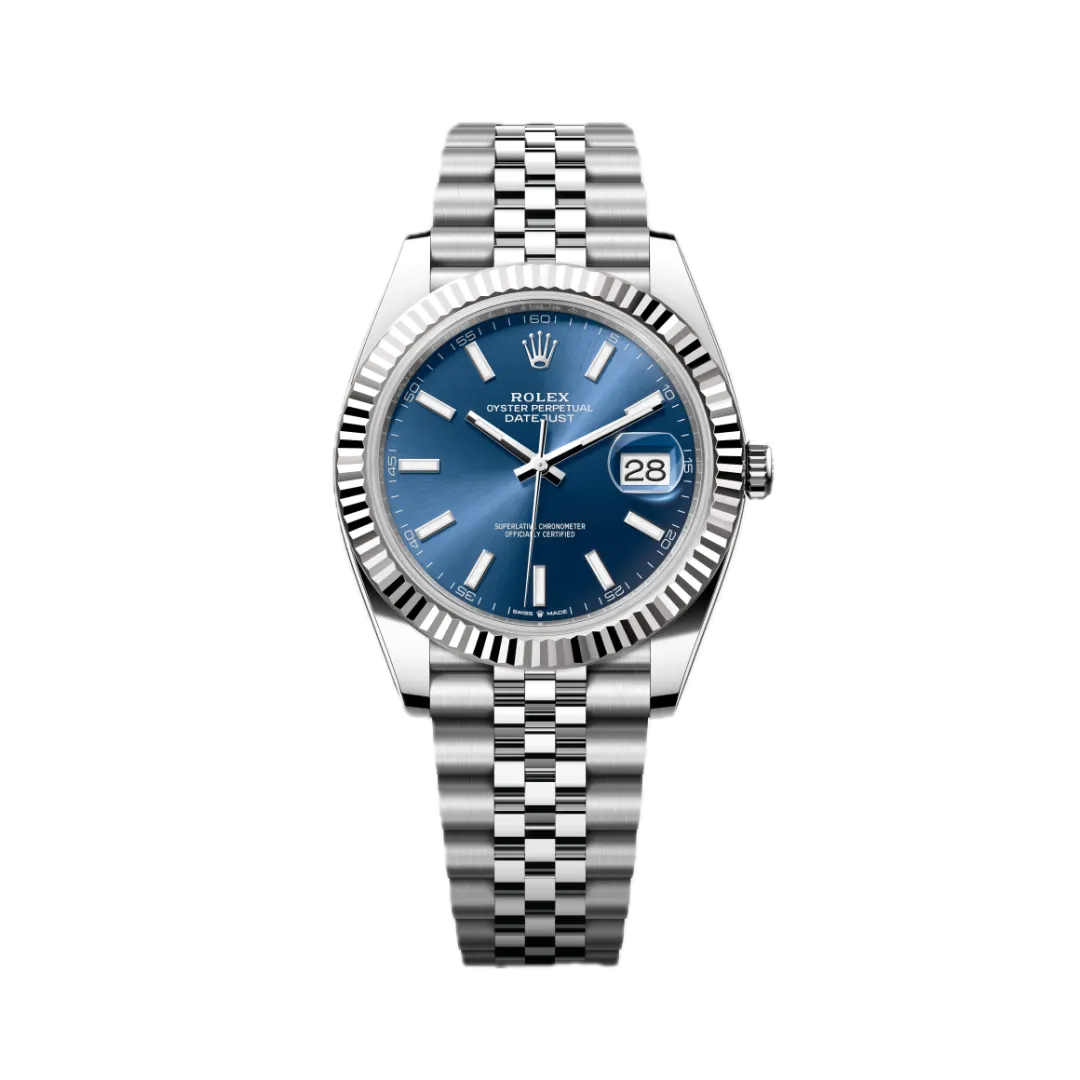 Super Clones Rolex Clean Factory Datejust 36mm Stainless Steel Silver Jubilee Bracelet Navy Blue Dial Caliber 3235 Swiss Movement