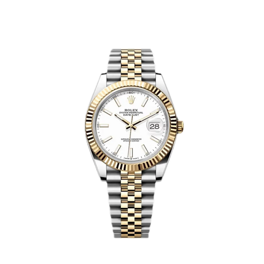 Super Clones Rolex Clean Factory Datejust 41mm Stainless Steel Silver-Gold 2 Tone Jubilee Bracelet White Dial Caliber 3235 Swiss Movement