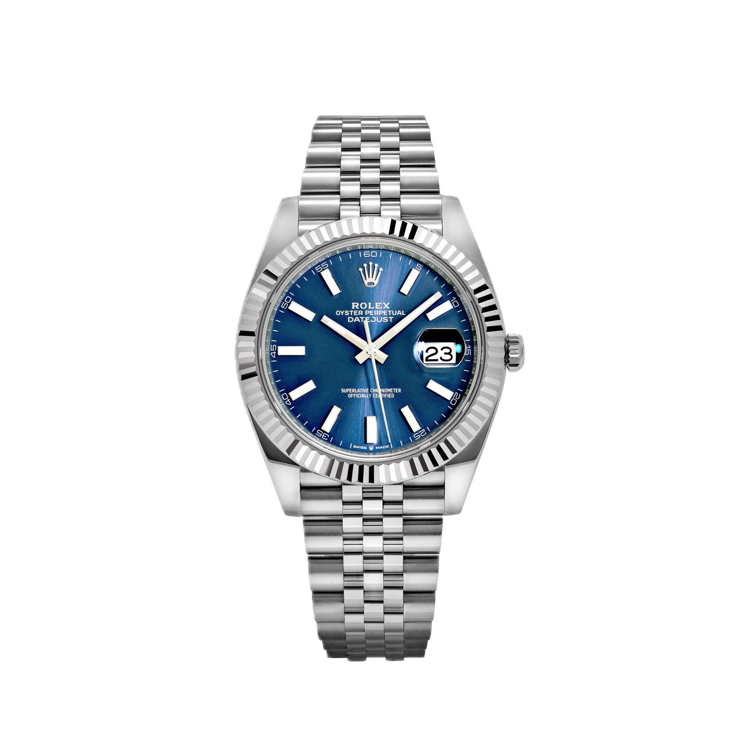 Super Clones Rolex The Most Premium ARF Factory Datejust 41mm Stainless Steel Silver Jubilee Bracelet Blue Dial Caliber 3235 Swiss Movement