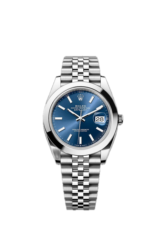 Super Clones Rolex Clean Factory Datejust 41mm Stainless Steel Silver Jubilee Bracelet Blue Dial Domed Bezel Caliber 3235 Swiss Movement